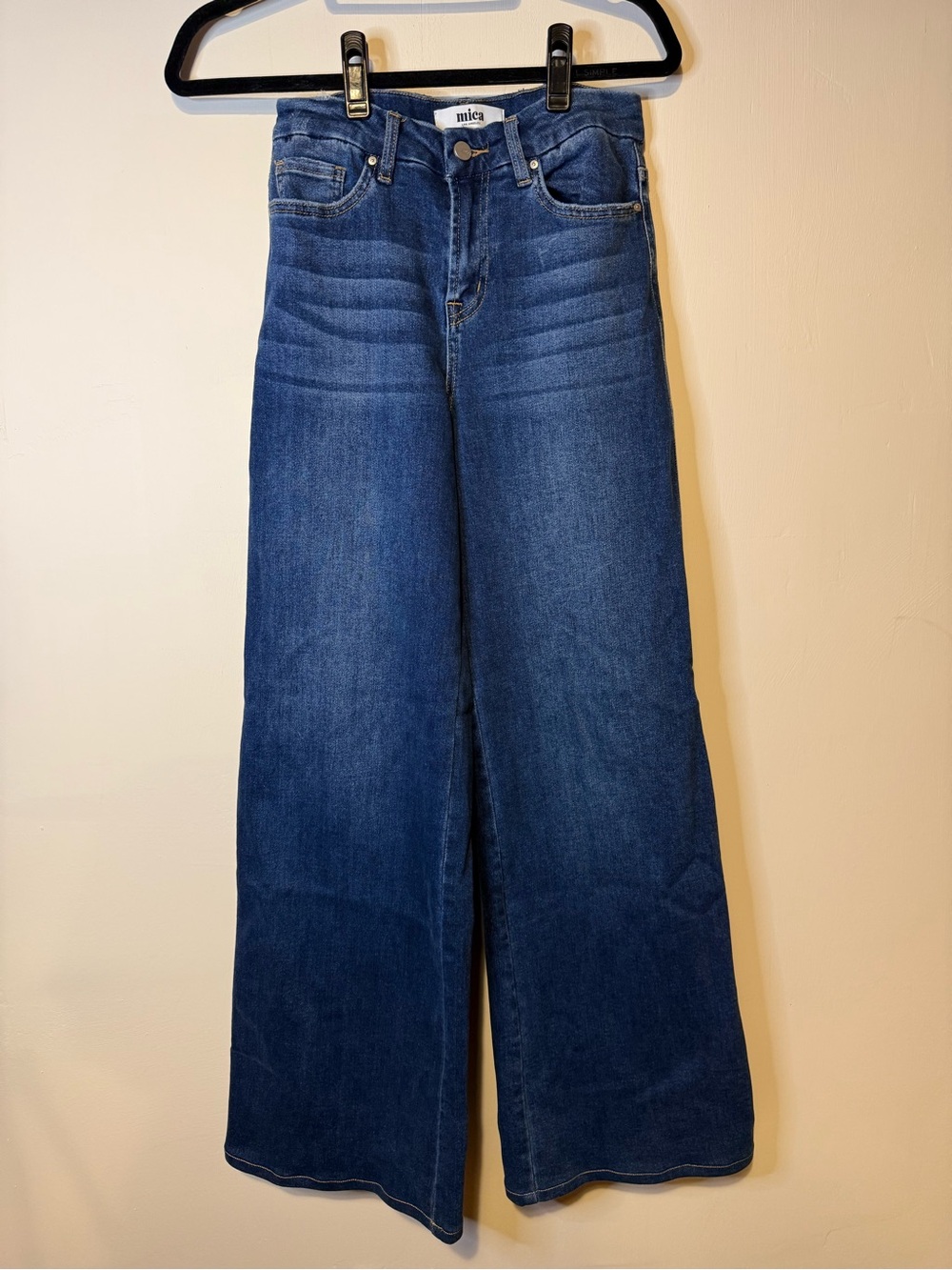 MICA Super High Rise Dark Wash Skater Flare Jeans Sz 25 - Picture 3 of 9